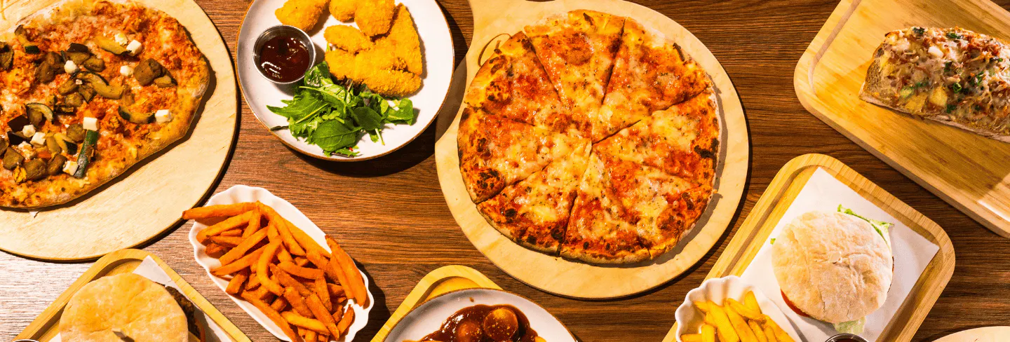 Pizza, Pasta, Burger und mehr