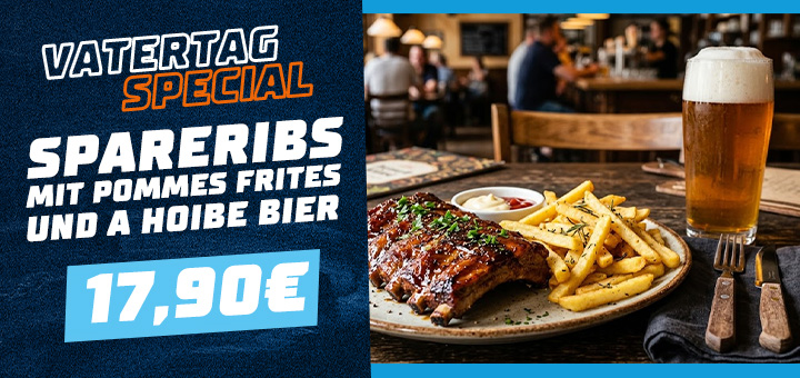 Spareribs und Bier Angebot 