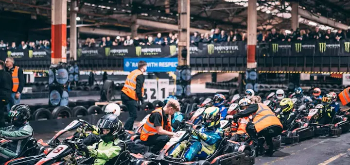 Karts On Grid For Championship