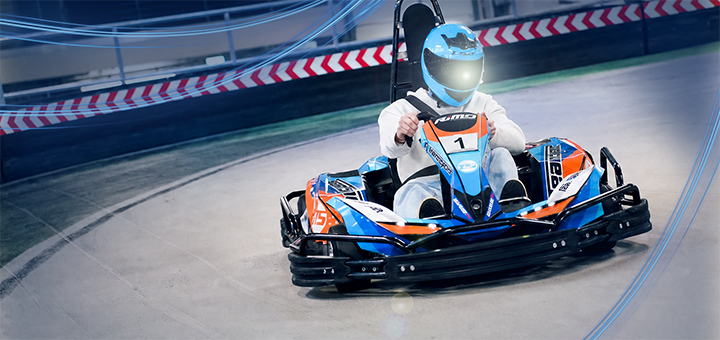 Kart auf der Rennstrecke