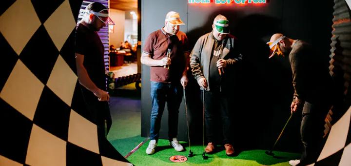 stag do at teamsort mini golf