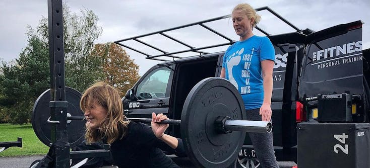 the clients at the fitness game