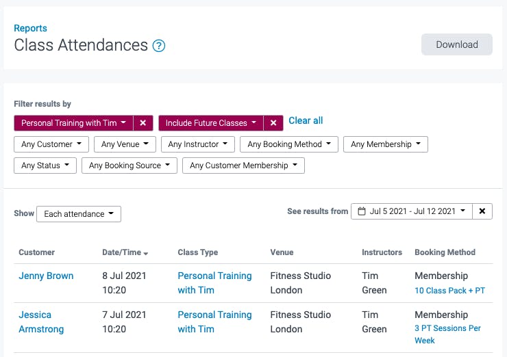 appointment attendance report