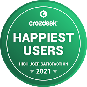 happiest users crozdesk badge