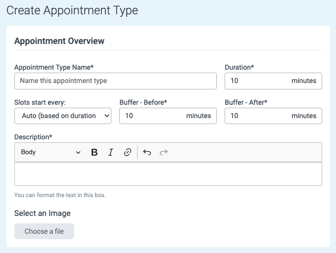 Including rich text elements to Appointments.