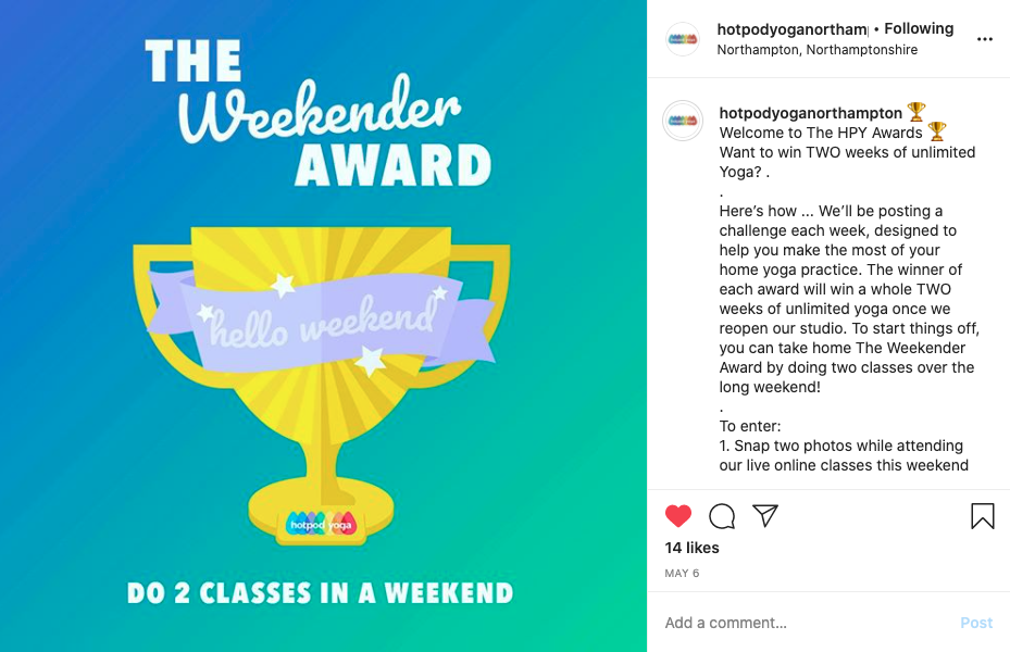 image of giveaway by hotpod yoga