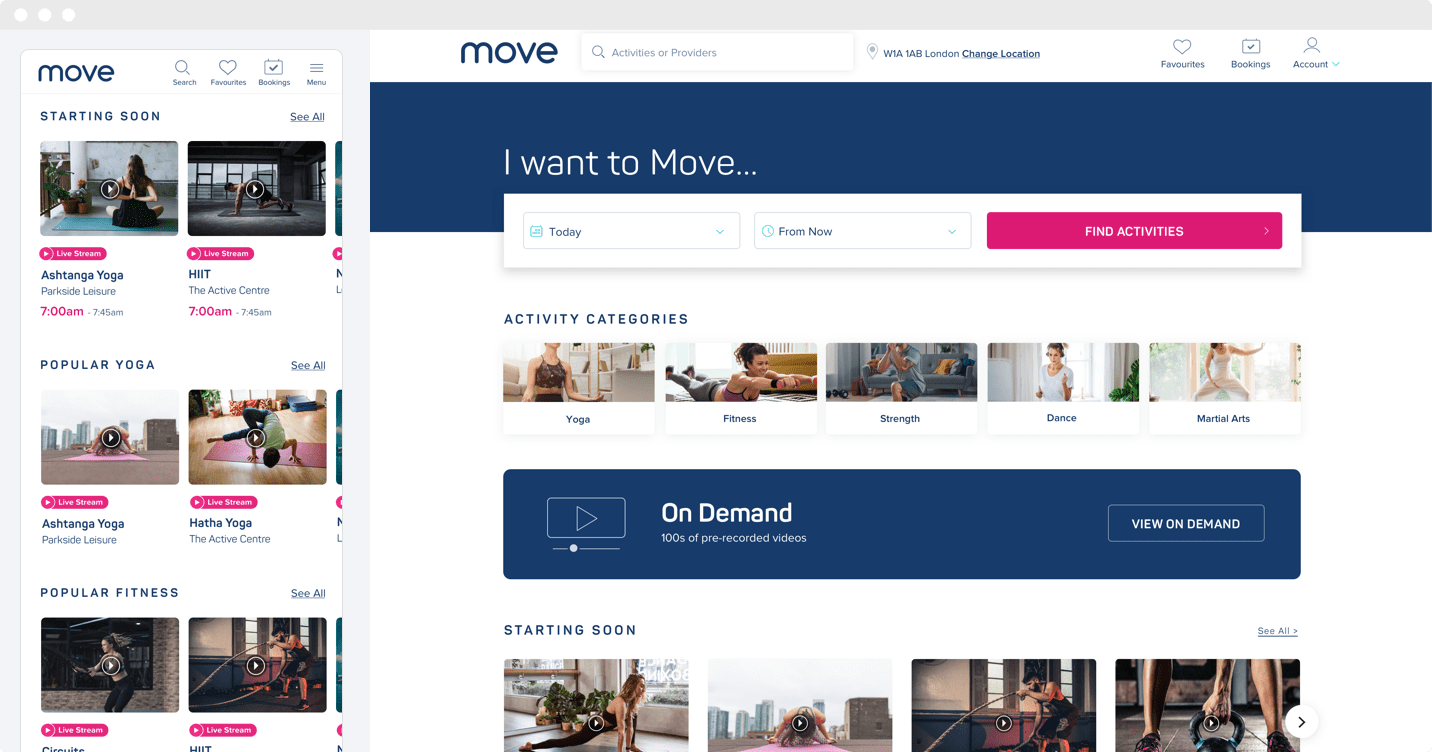 Available online classes on Move