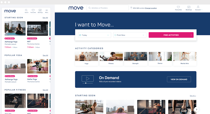 Available online classes on Move