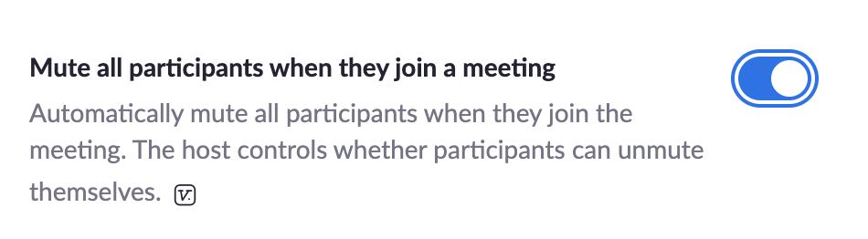 image of muting all participants in Zoom