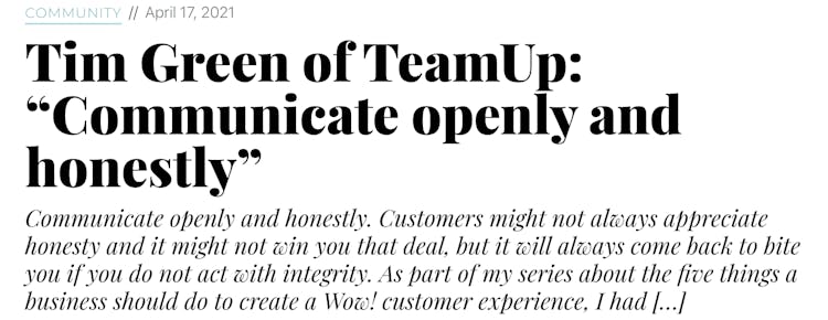 authority magazine tim green teamup