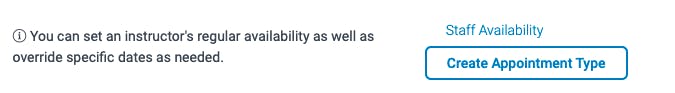 staff availability create an appointment type in teamup