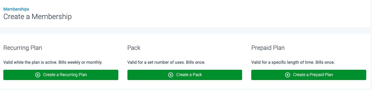 image of creating a membership and membership options