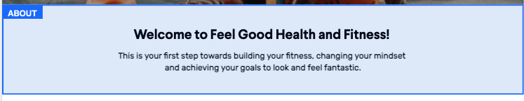 The about banner for Clare's website outlining her business and its services