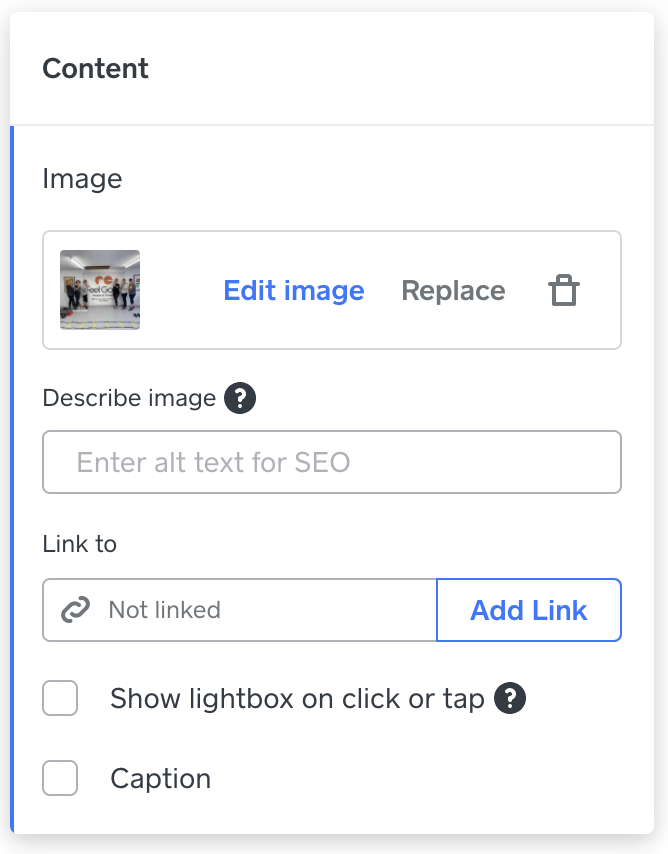 The SEO fields for images