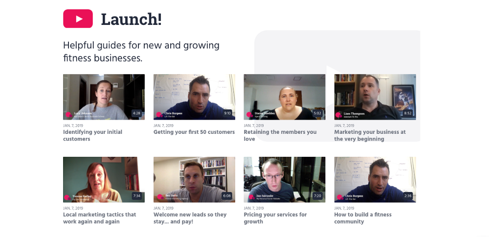 image of the launch youtube page for teamup