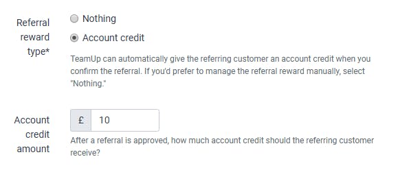 picture of referral rewards options