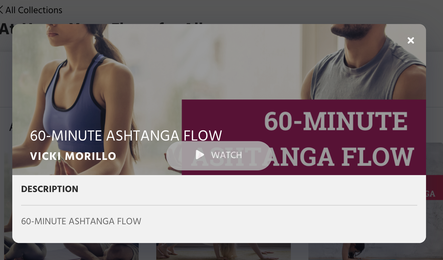 image of the watch video button and page
