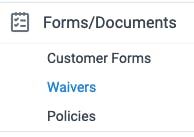 Waivers in Forms/Documents