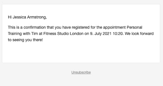 email confirmation