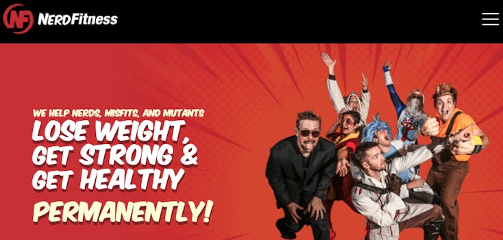 Nerd Fitness homepage
