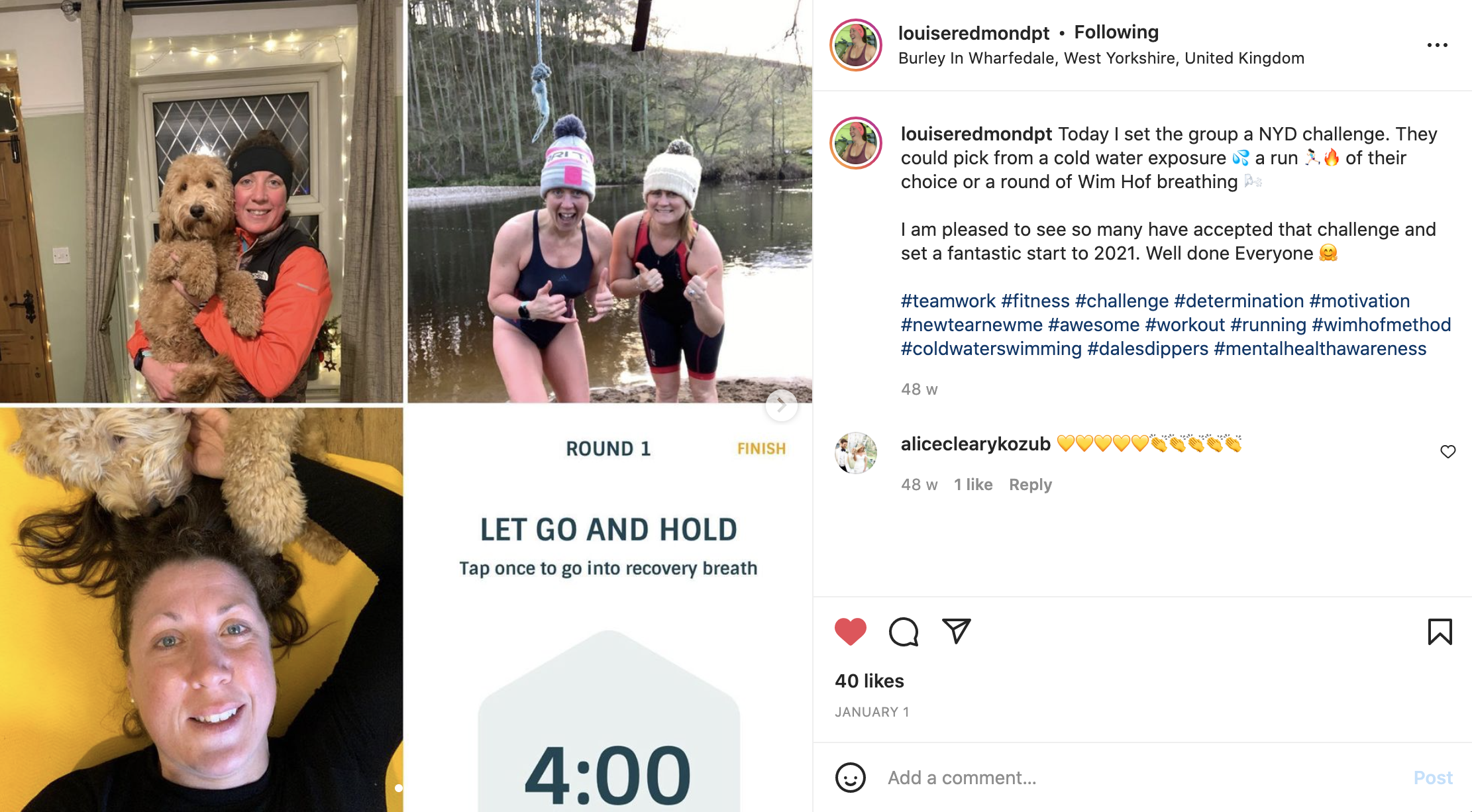 Louise Redmond PT shows us her New Year's Day challenge
