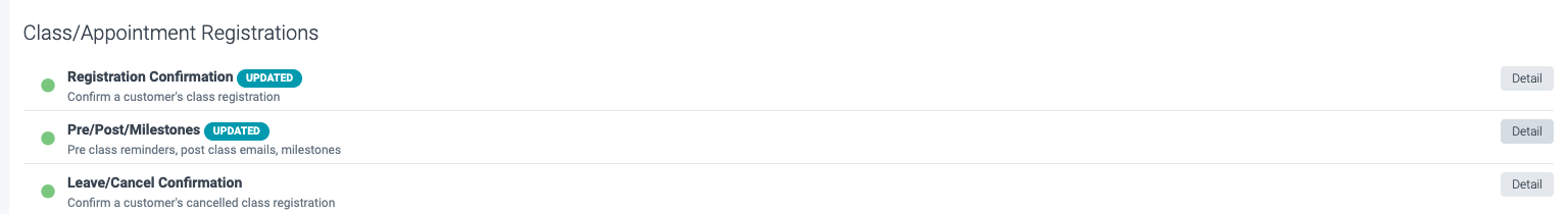 Setting a reminder for clients