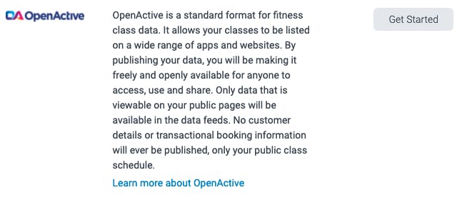 openactive integration in teamup