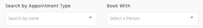 filters in teamup customer site appointments