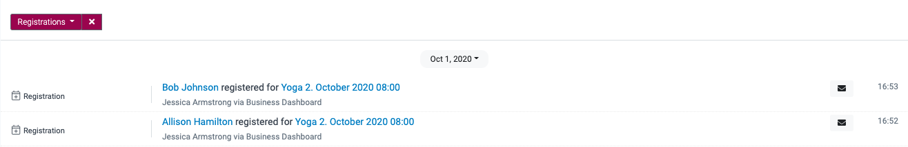 image of customer registrations 