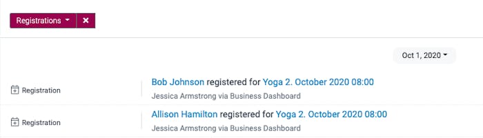 image of customer registrations