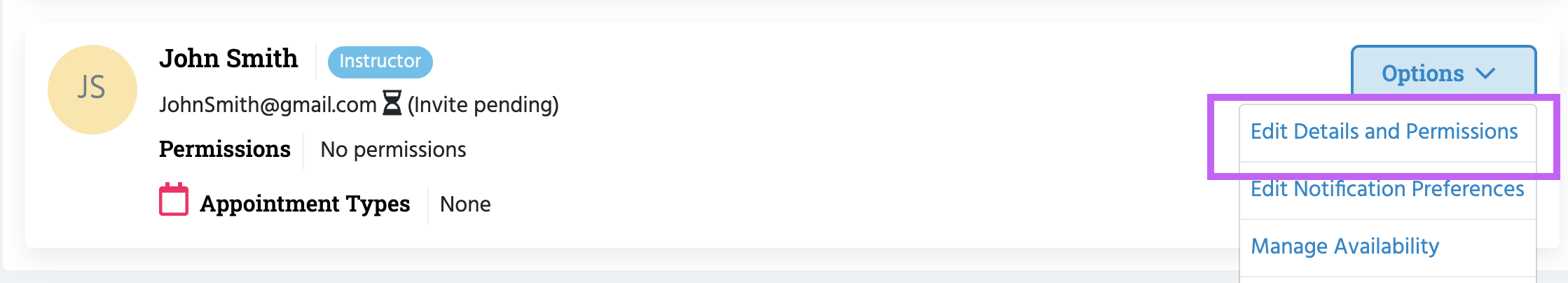Change staff permissions in your TeamUp dashboard.