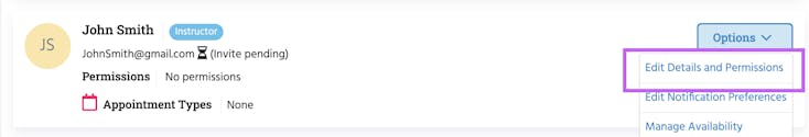 Change staff permissions in your TeamUp dashboard.