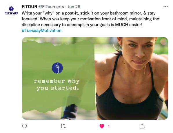 A Twitter post by FiTOUR