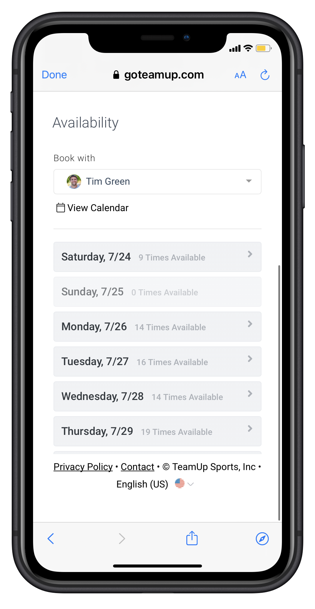 availability for appointments