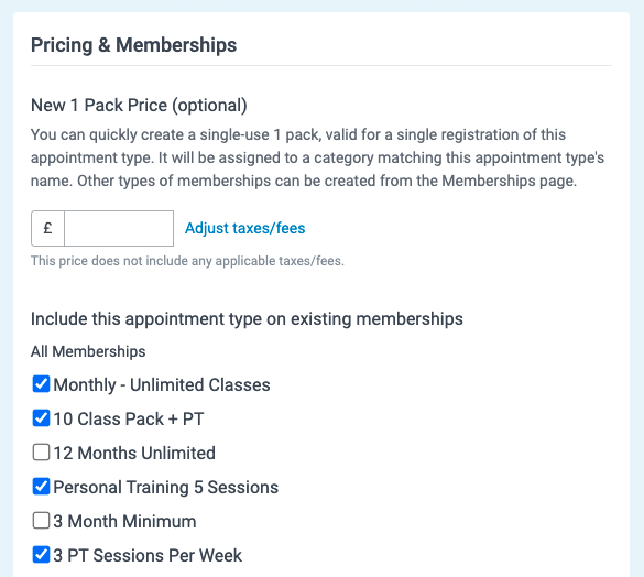 pricing and memberships
