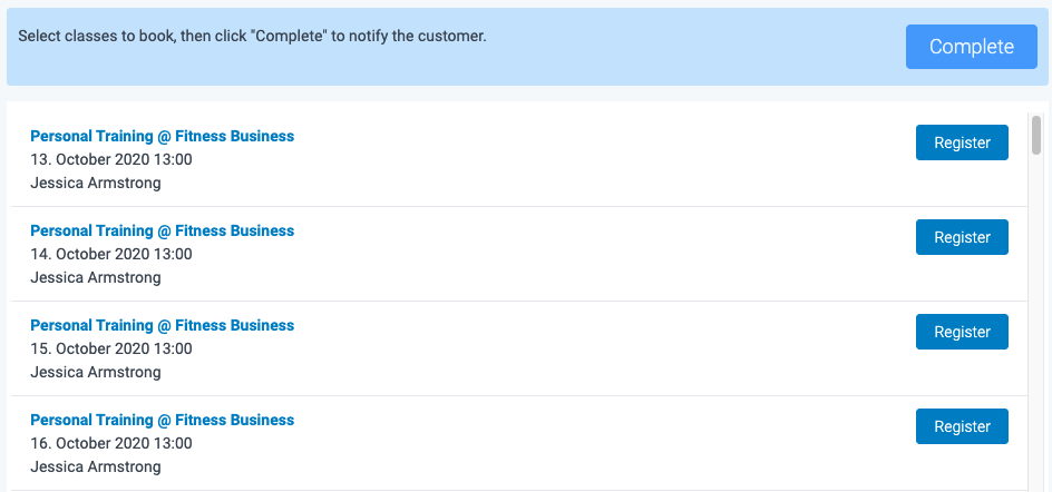image of classes to register for 