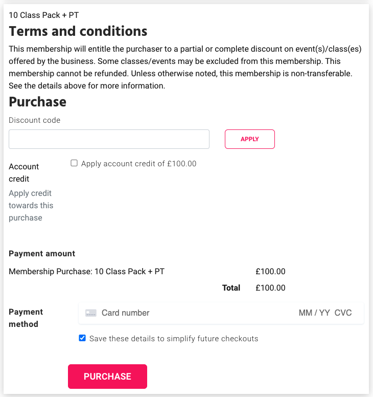 purchasing a membership 1