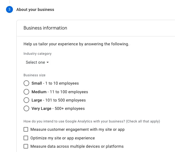 Part 3 of setting up a Google analytics account