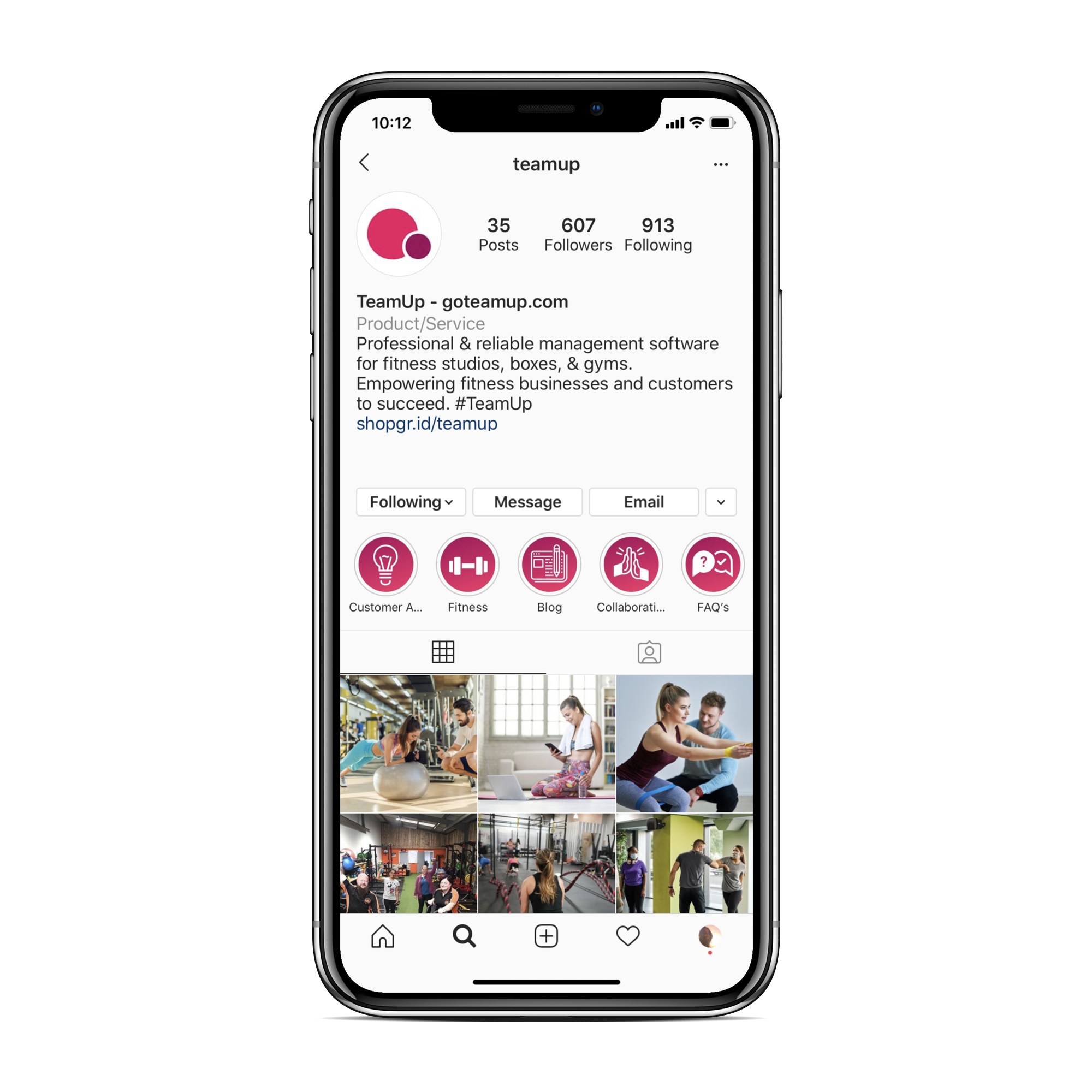 image of TeamUp Instagram