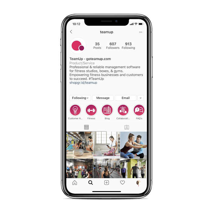 image of TeamUp Instagram