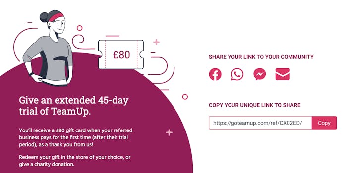 image of refer a business feature in TeamUp