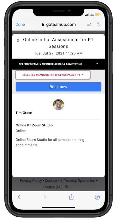 appointment membership options