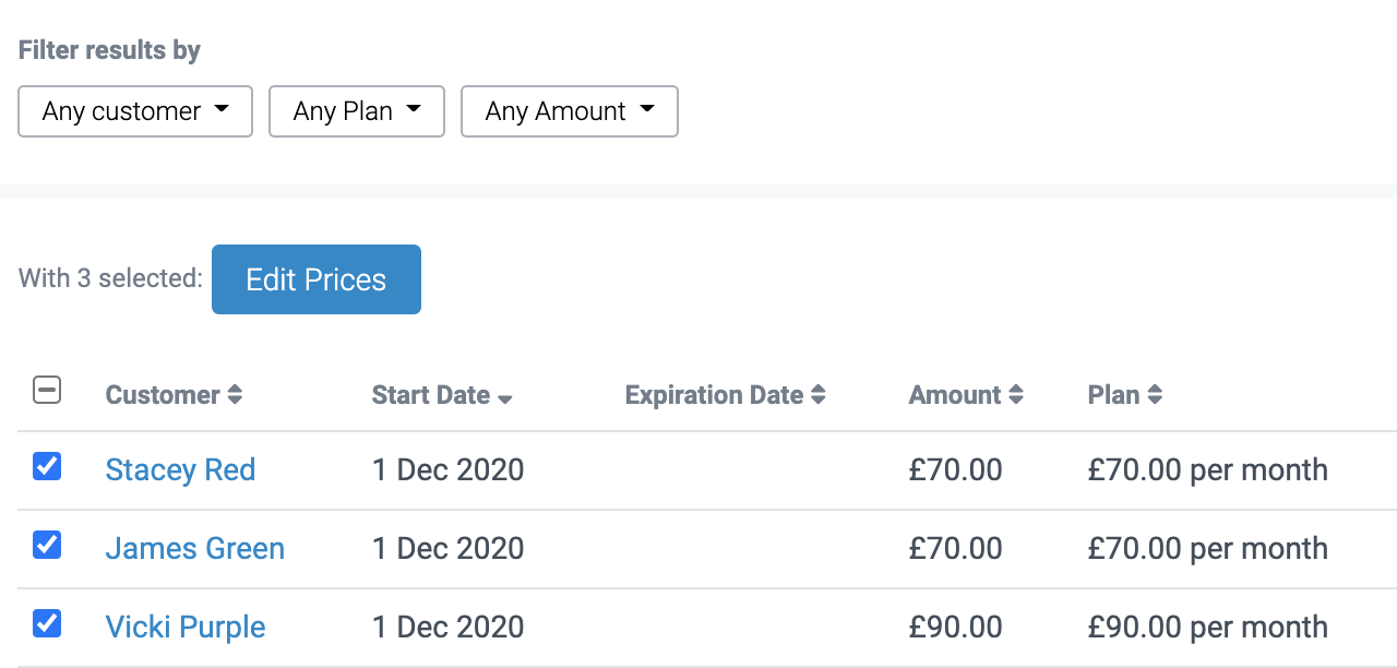 image of the bulk edit tool filters