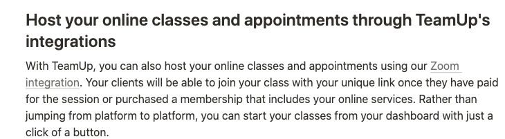 Example of H2 and text with keywords added 