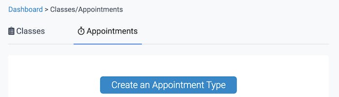 appointment and class types