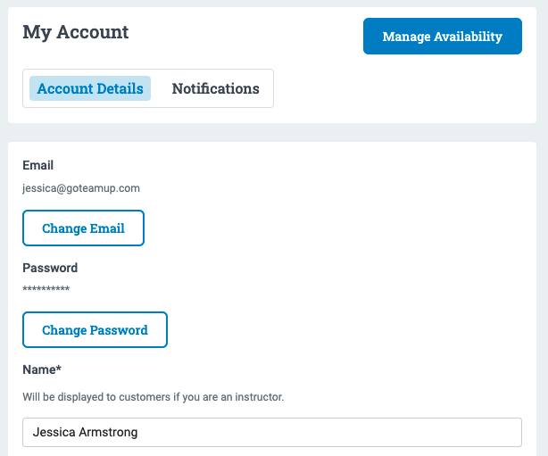 How to manage your availability from 