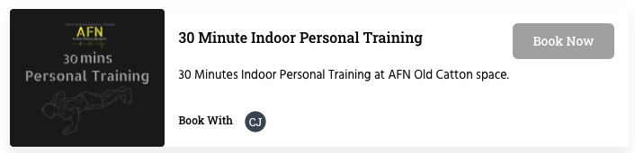 Action Fitness Norwich Bootcamp book now button