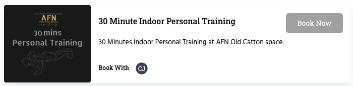 Action Fitness Norwich Bootcamp book now button
