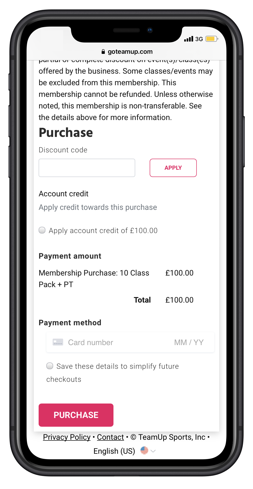 purchase options in app