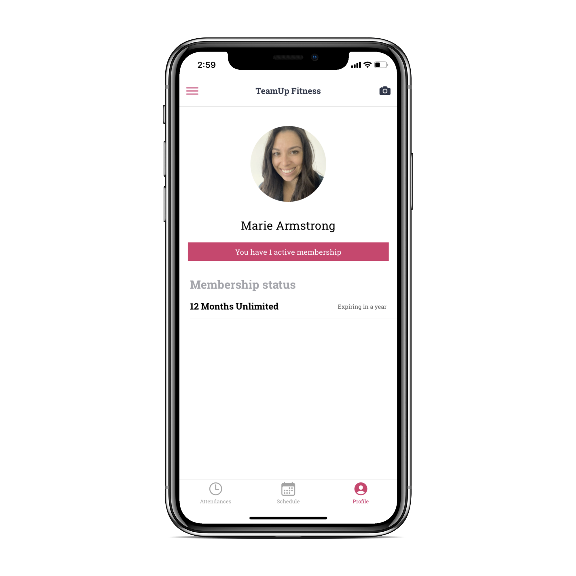 image of the member app customer profile page